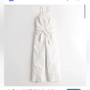 Hollister White Wide-Leg Jumpsuit